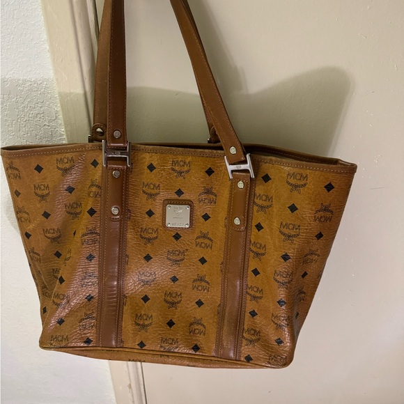 MCM Cognac Visetos Tote Bag - Picture 1 of 6